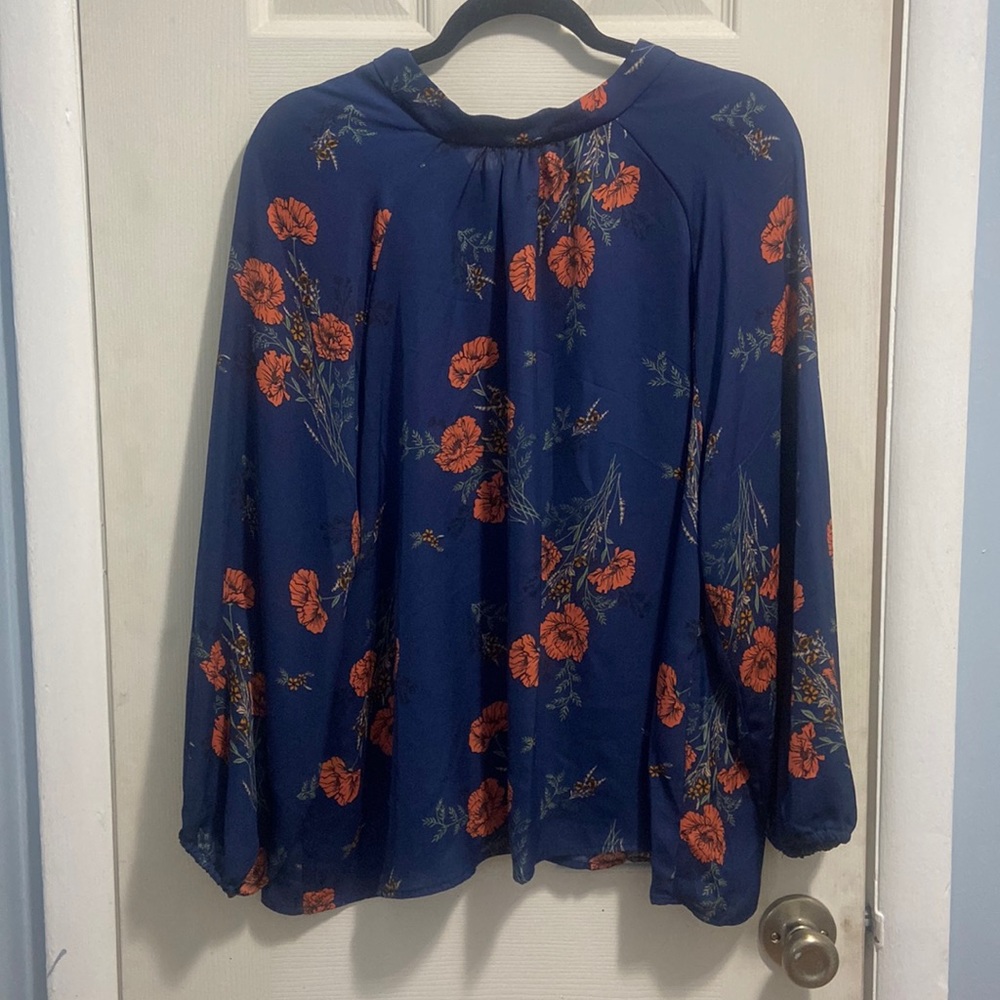 Ophelia Roe long sleeve blouse high neck size 1X